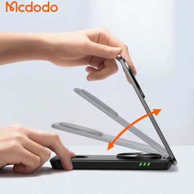 شارژر وایرلس و استند 3in1 ۲۵W مک دودو Mcdodo مدل CH-1150 بهمراه کابل با گارانتی
