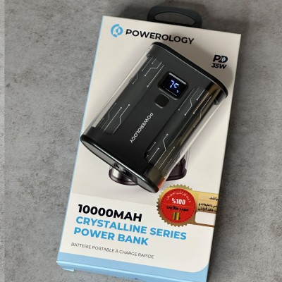 پاور بانک Power Bank پاورولوژی POWEROLOGY کریستالی مدل PPBCHA24 10000 mAh با گارانتی