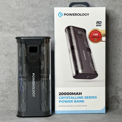 پاور بانک Power Bank پاورولوژی POWEROLOGY کریستالی مدل PPBCHA25 20000 mAh با گارانتی